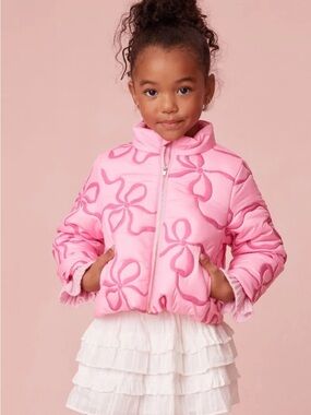 LoveShackFancy Bow Puffer Jacket